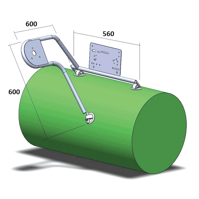 Стойка рулевая с креплением на баллон надувной лодки 25мм в Сыктывкаре