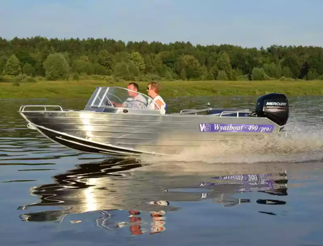 Алюминиевый катер Wyatboat-490 Pro водомет в Сыктывкаре