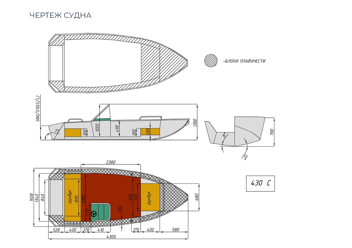 Алюминиевый катер Wyatboat-430 C в Сыктывкаре