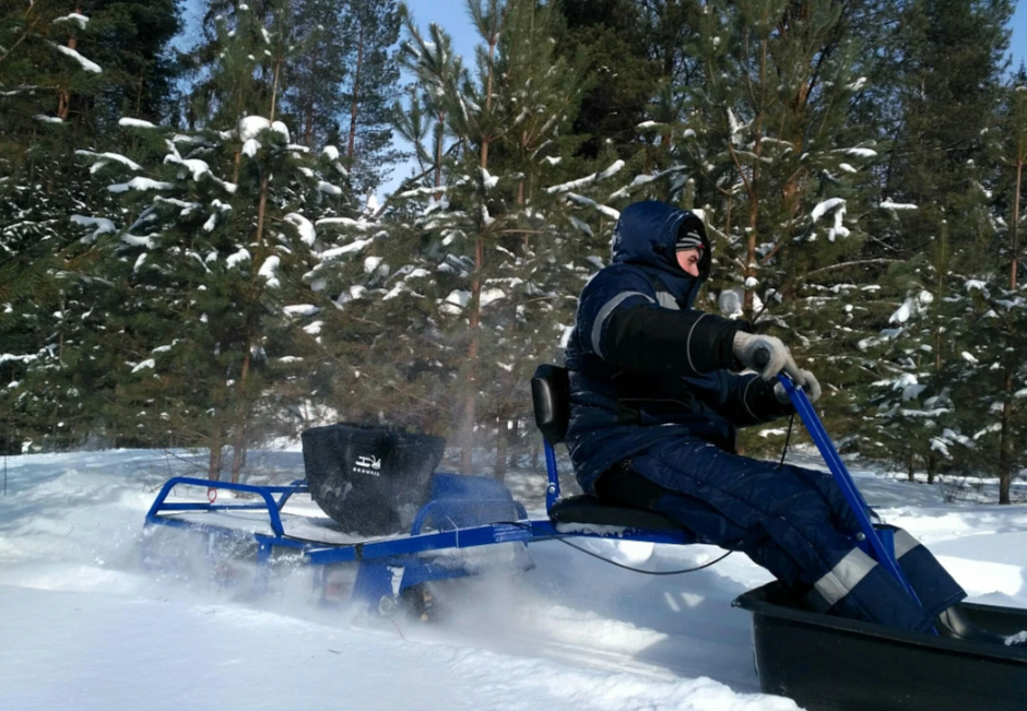 Мотобуксировщик толкач Альбатрос-XL8 с модулем. С фарой, склизы в Сыктывкаре