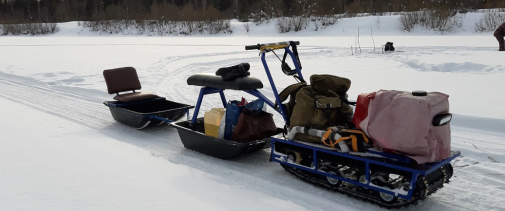 Мотобуксировщик Альбатрос-L 8 с фарой в Сыктывкаре