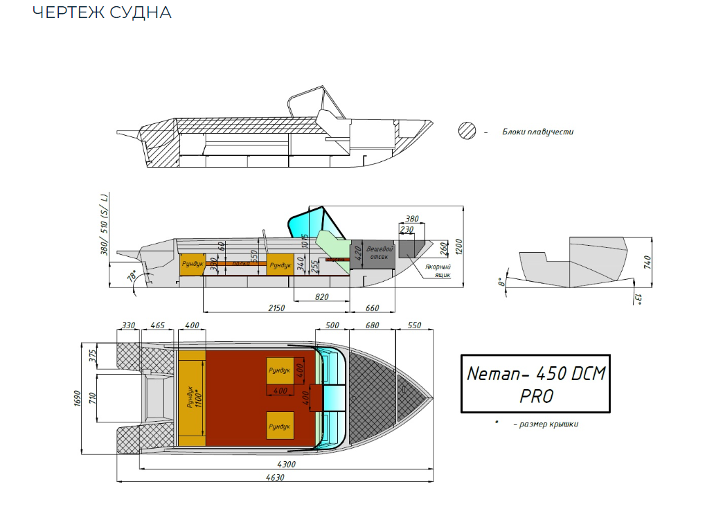 Алюминиевый катер Neman-450 DCM PRO в Сыктывкаре
