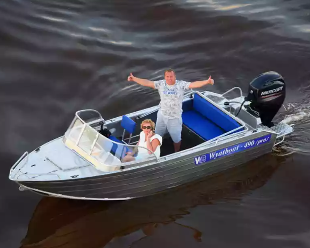 Алюминиевый катер Wyatboat-490 Pro водомет в Сыктывкаре