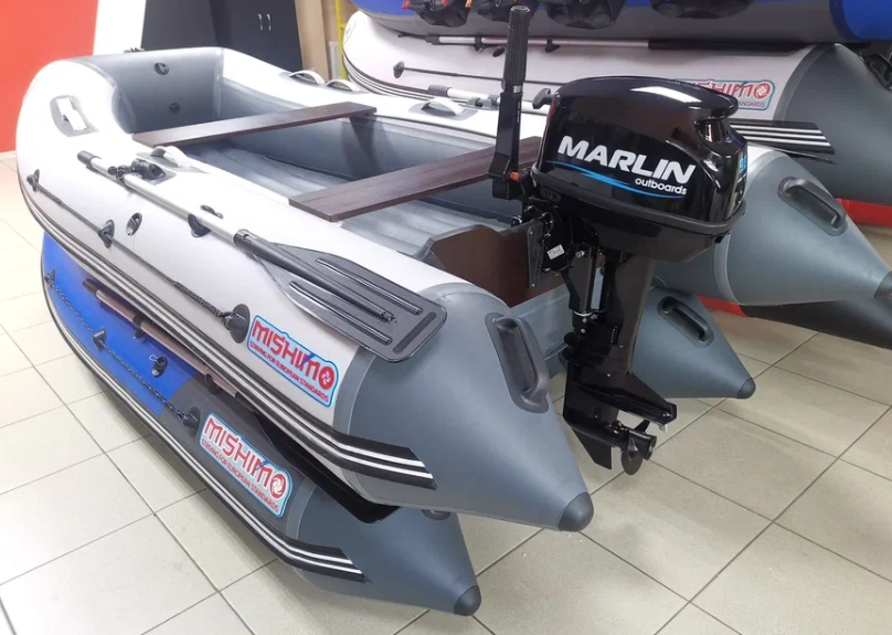 КОМПЛЕКТ ЛОДКА MISHIMO LITE 350 + МОТОР 9,8 Л.С. в Сыктывкаре