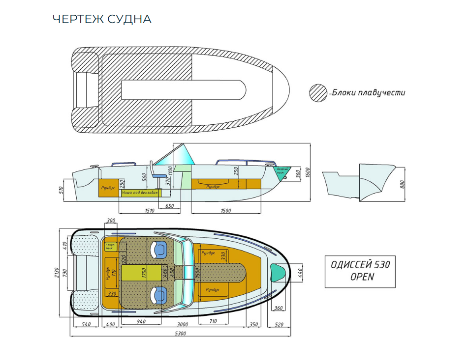 Стеклопластиковый катер Neman-530 Open в Сыктывкаре