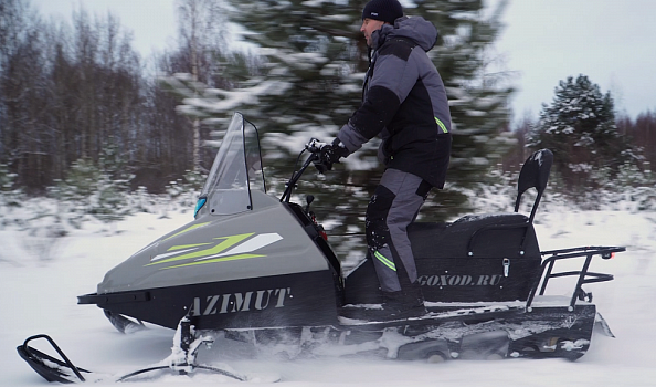 Миниснегоход Бурлак Азимут 24 л.с. , эл.запуск, реверс, тормоз гидравл, капот серый в Сыктывкаре