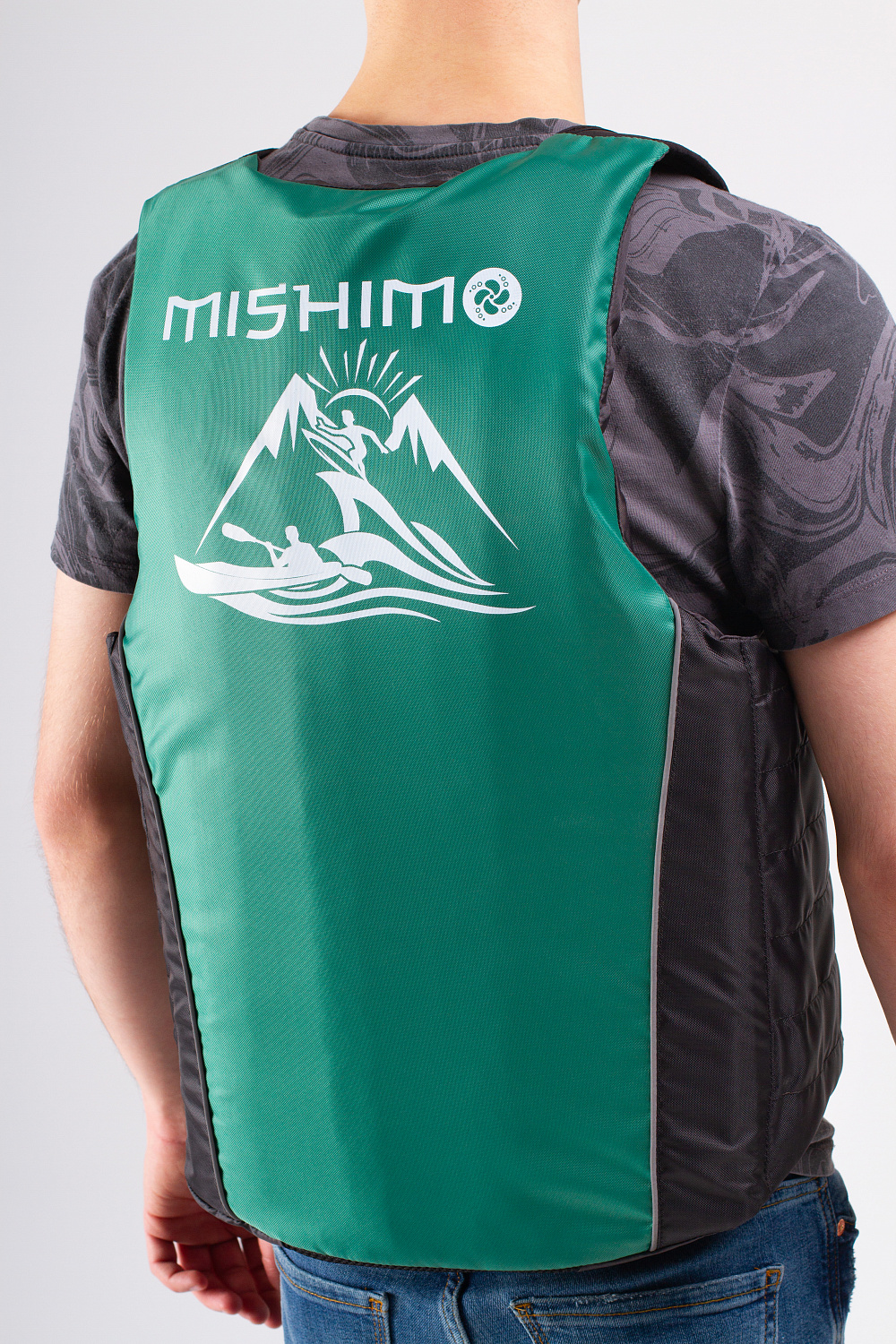 Жилет спасательный MISHIMO PRO Премиум качества Черно-зеленый в Сыктывкаре